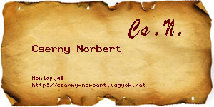 Cserny Norbert névjegykártya